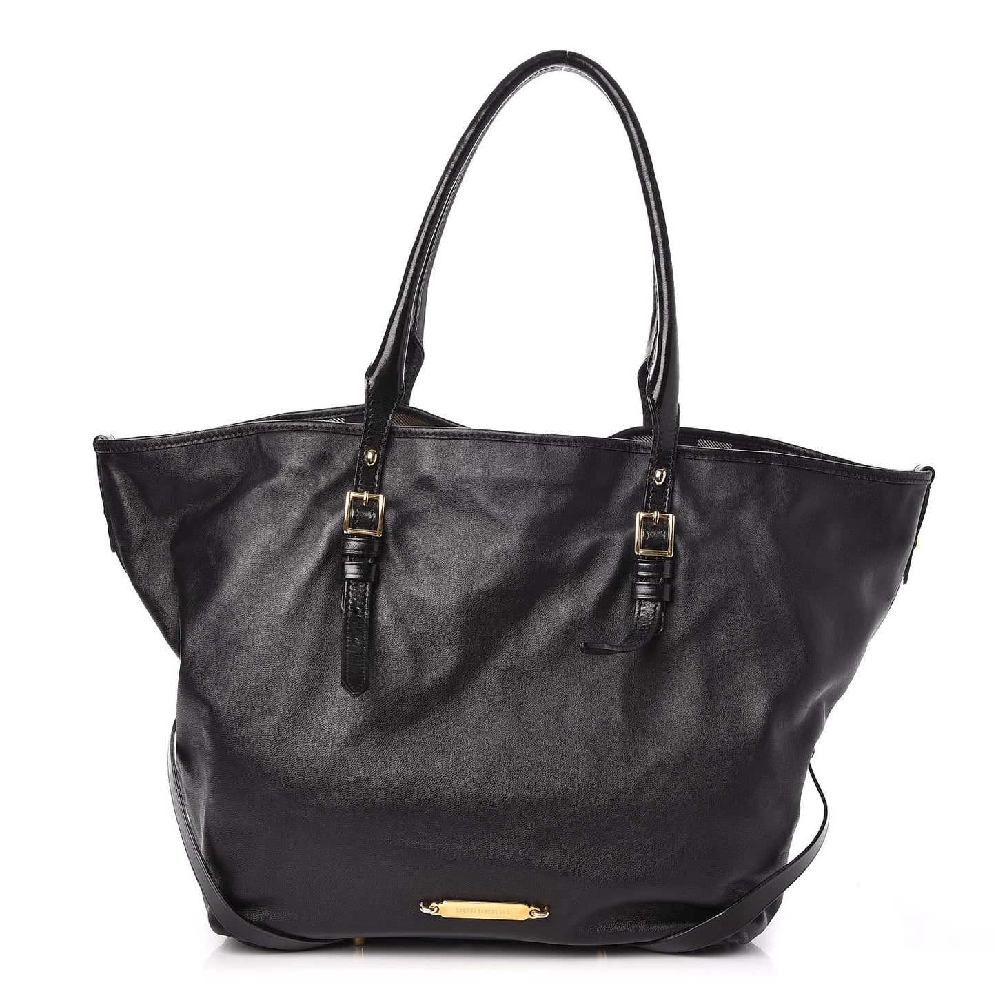 Lambskin Medium East West Tote Black