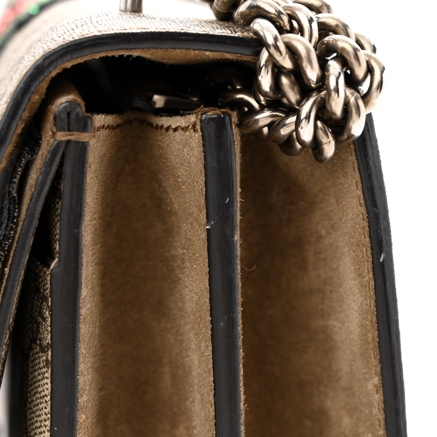 GG Supreme Monogram Lightning Embroidered Medium Dionysus Shoulder Bag Beige