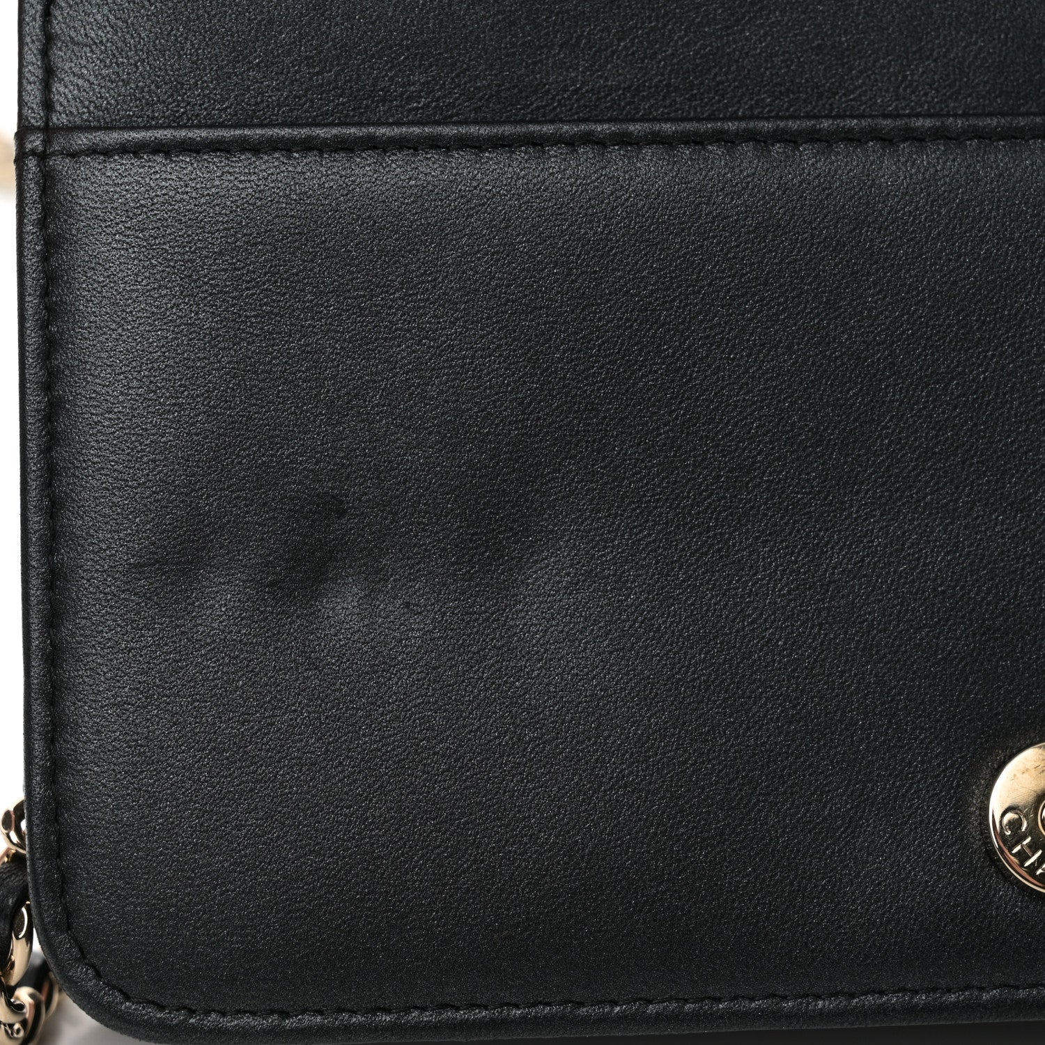 Chanel Iridescent Lambskin Quilted Pearl Wallet On Chain WOC Black 5 of 11