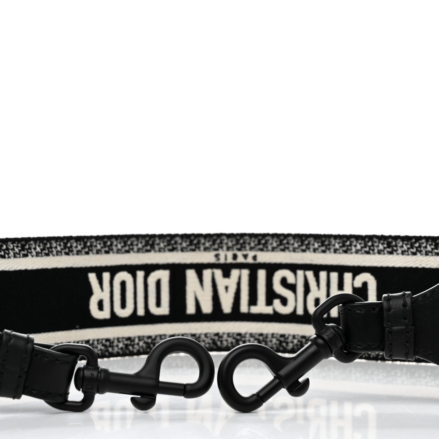 Canvas Embroidered Shoulder Strap Black Ultramatte