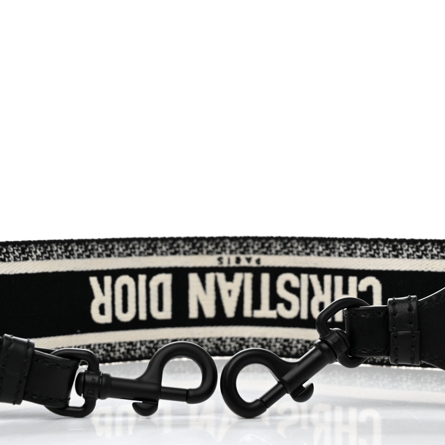 Christian Dior Canvas Embroidered Shoulder Strap Black Ultramatte 5 of 6