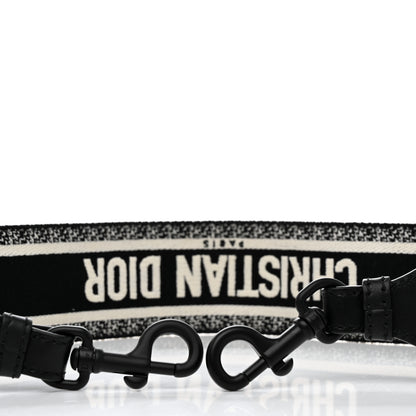 Christian Dior Canvas Embroidered Shoulder Strap Black Ultramatte 5 of 6