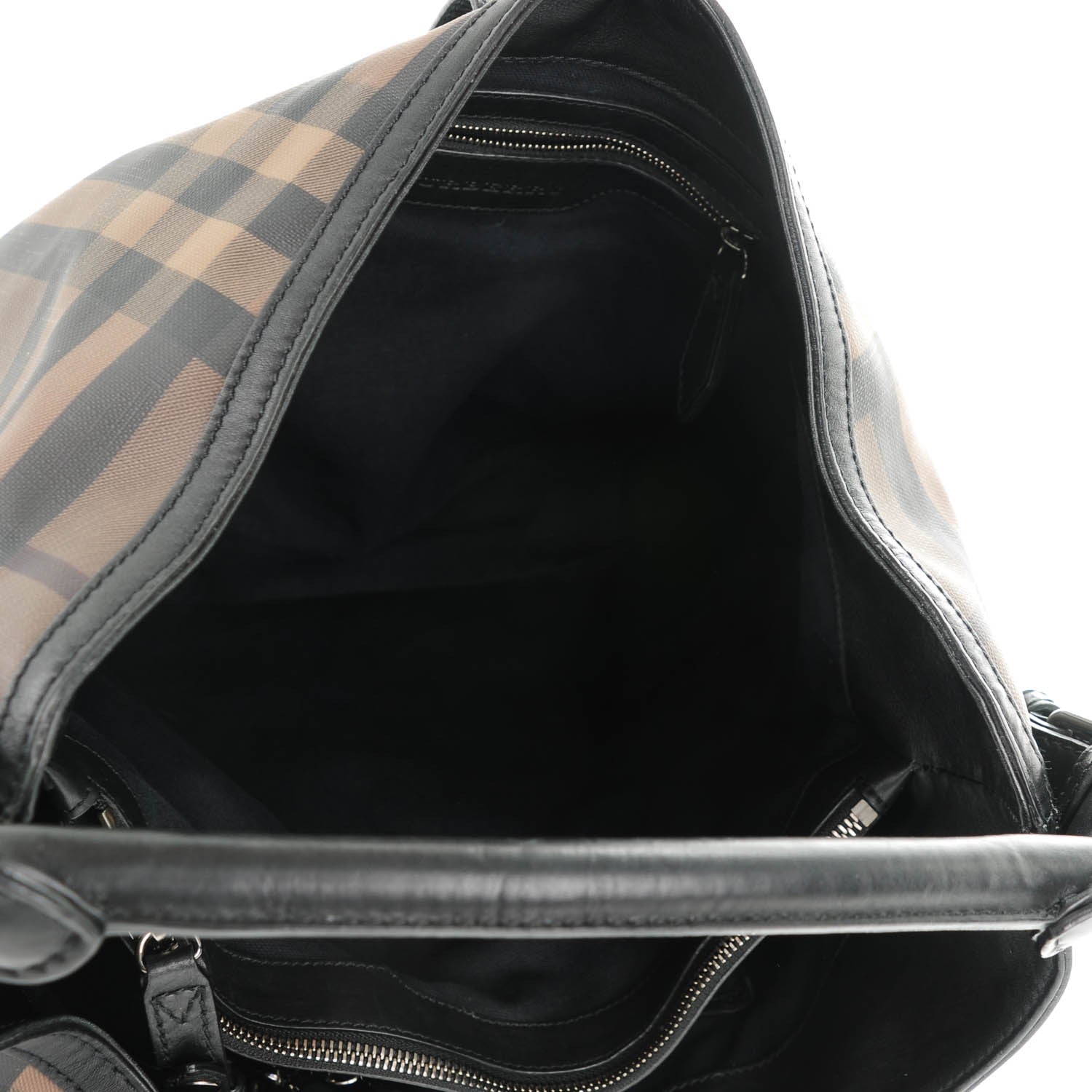 Burberry Smoked Check Large Chain Hobo Black 6 of 9