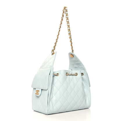 Chanel Caviar Quilted Small Chanel 25 Handbag Light Blue 3 of 11