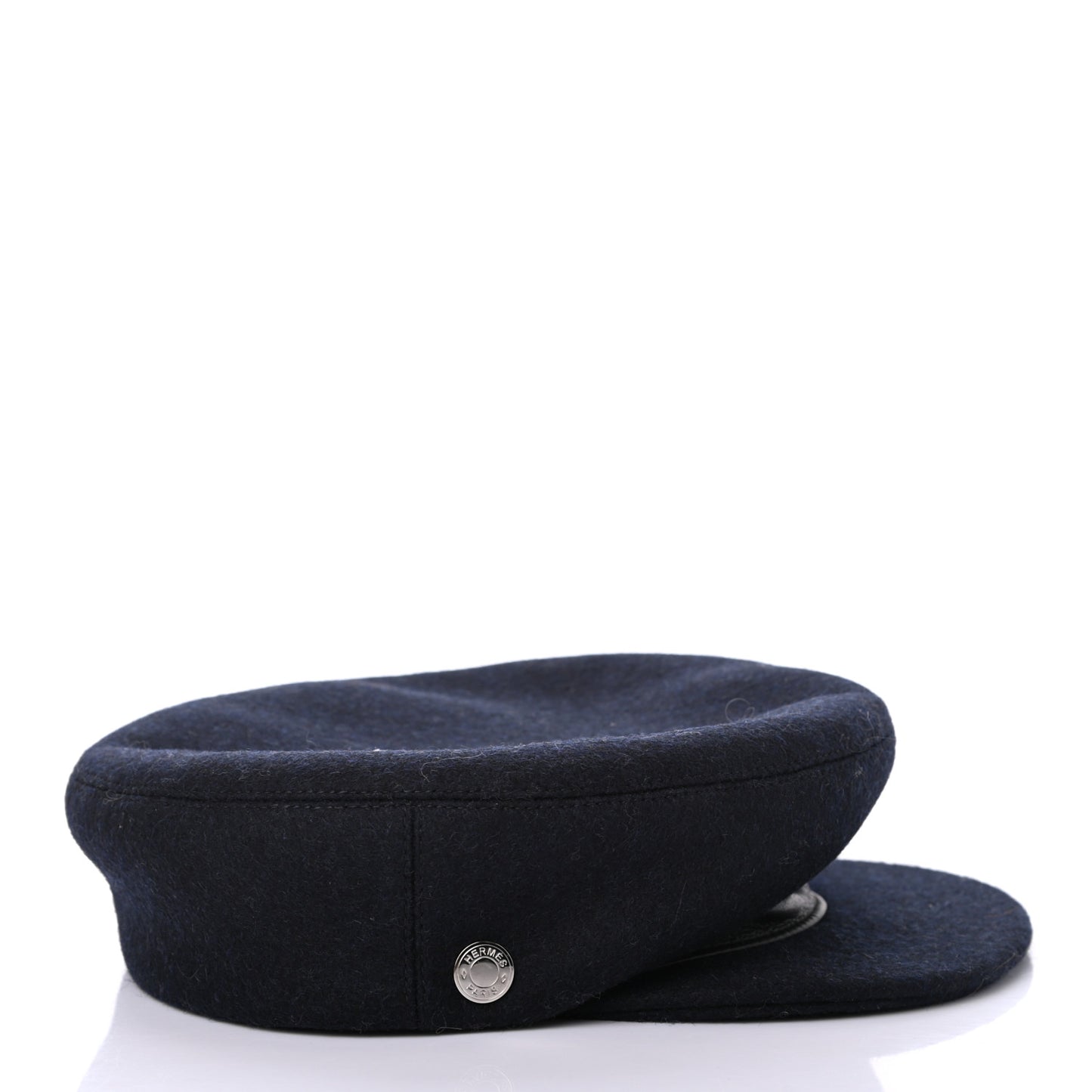 Wool Calfskin Dani Cap 57 Marine Black