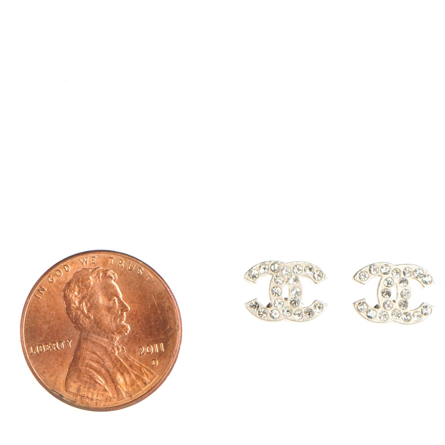 Crystal Timeless CC Earrings Silver