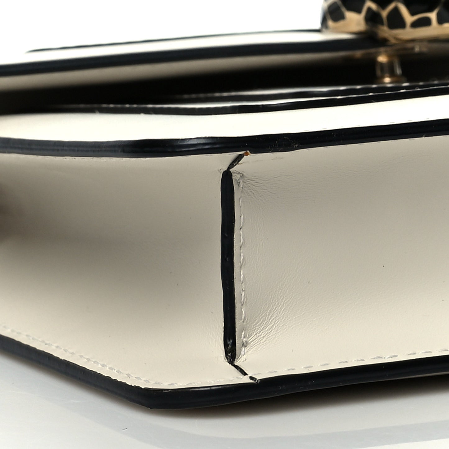 Calfskin Small Serpenti Forever Snake Strap Crossbody Bag White Agate