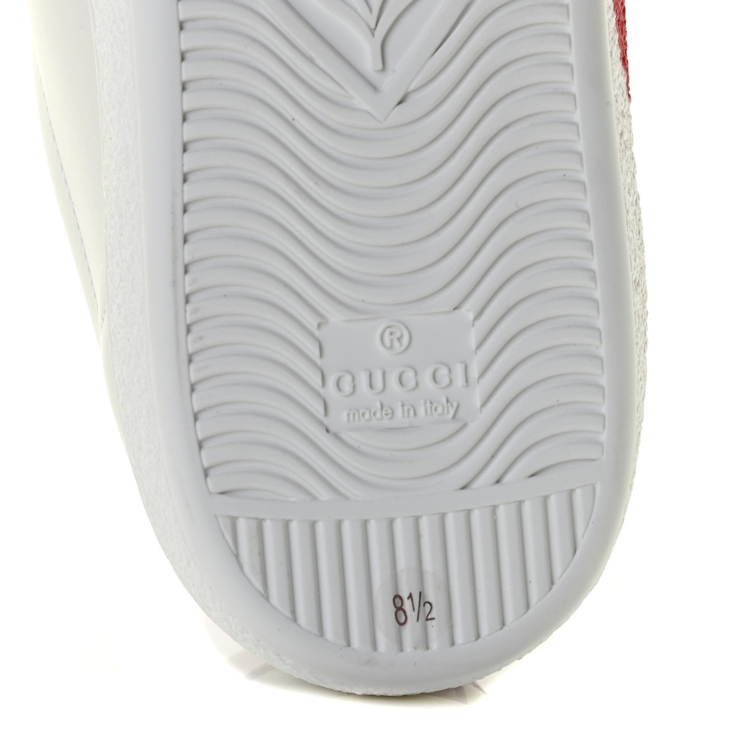 Gucci Calfskin Interlocking G Mens New Ace Sneakers 8.5 White Red Flame Green 9 of 10