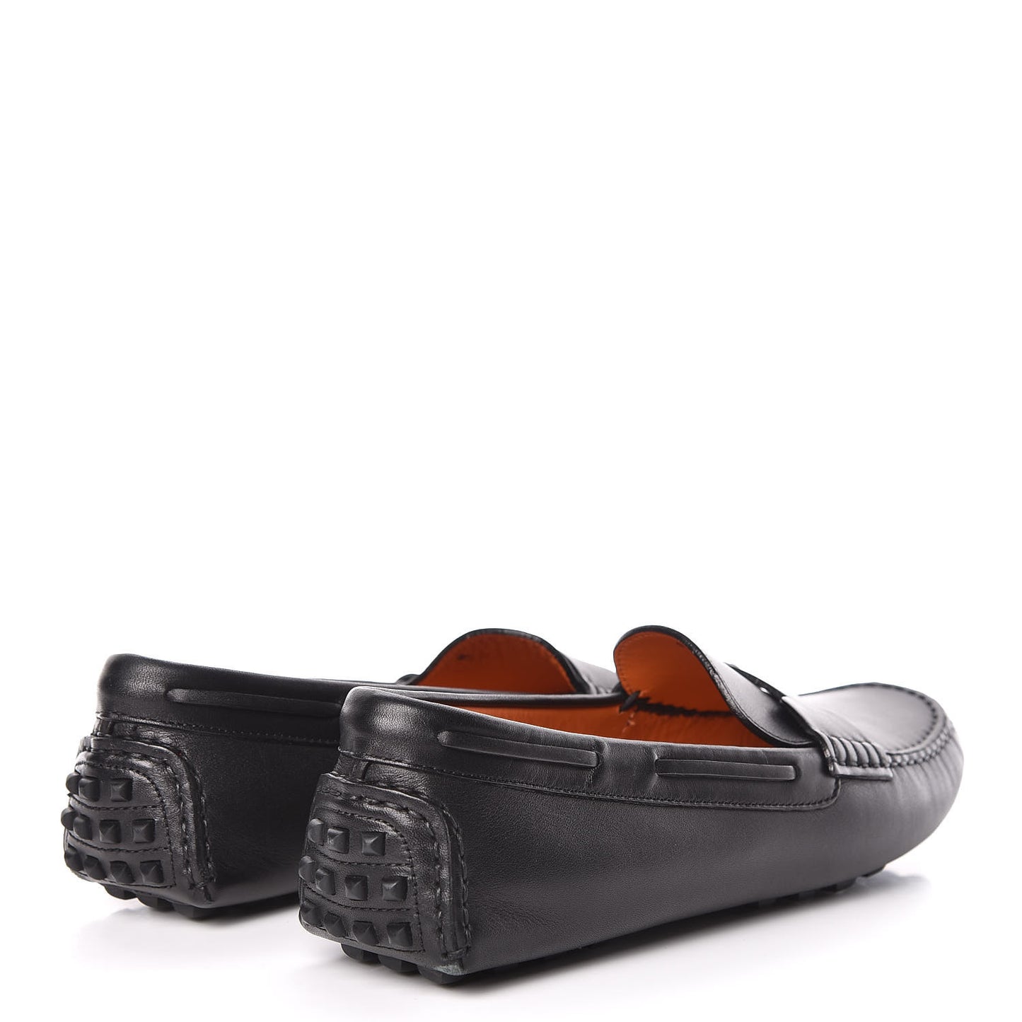 Calfskin Womens Oscar Loafers 38 Black