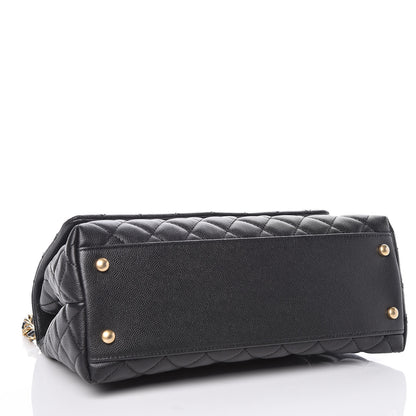 Chanel Caviar Quilted Small Coco Handle Flap Black 4 of 10