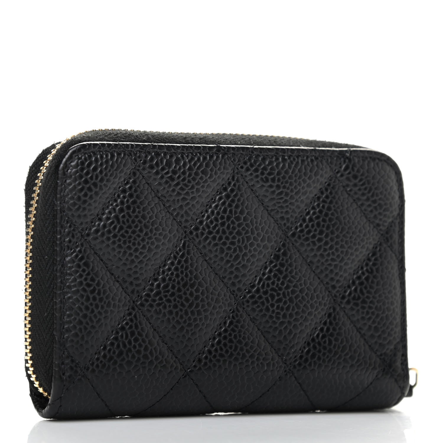 Chanel Caviar Quilted Zip Coin Purse Black 2 of 4