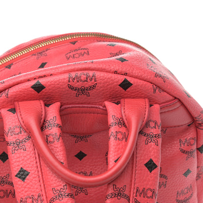 MCM Visetos Medium Side Studs Stark Backpack Corail 17 of 22