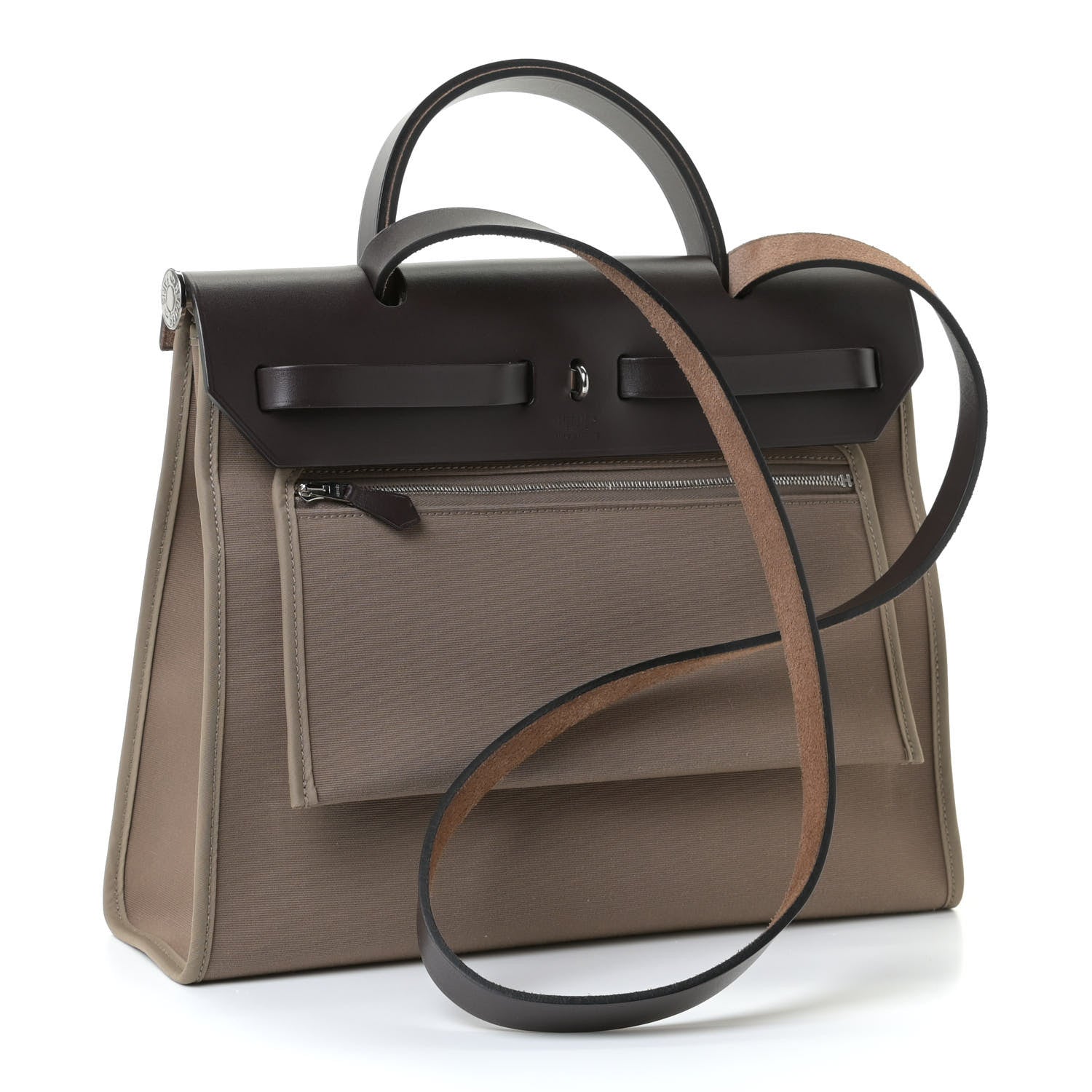 Hermes Vache Hunter Toile Herbag Zip 31 PM Etoupe Ebene 2 of 10