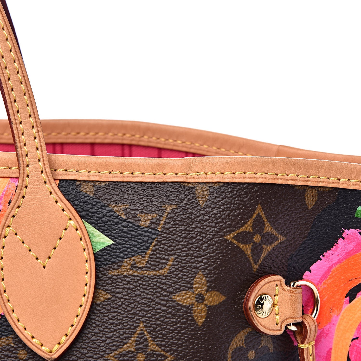Louis Vuitton Monogram Roses Neverfull MM 11 of 11