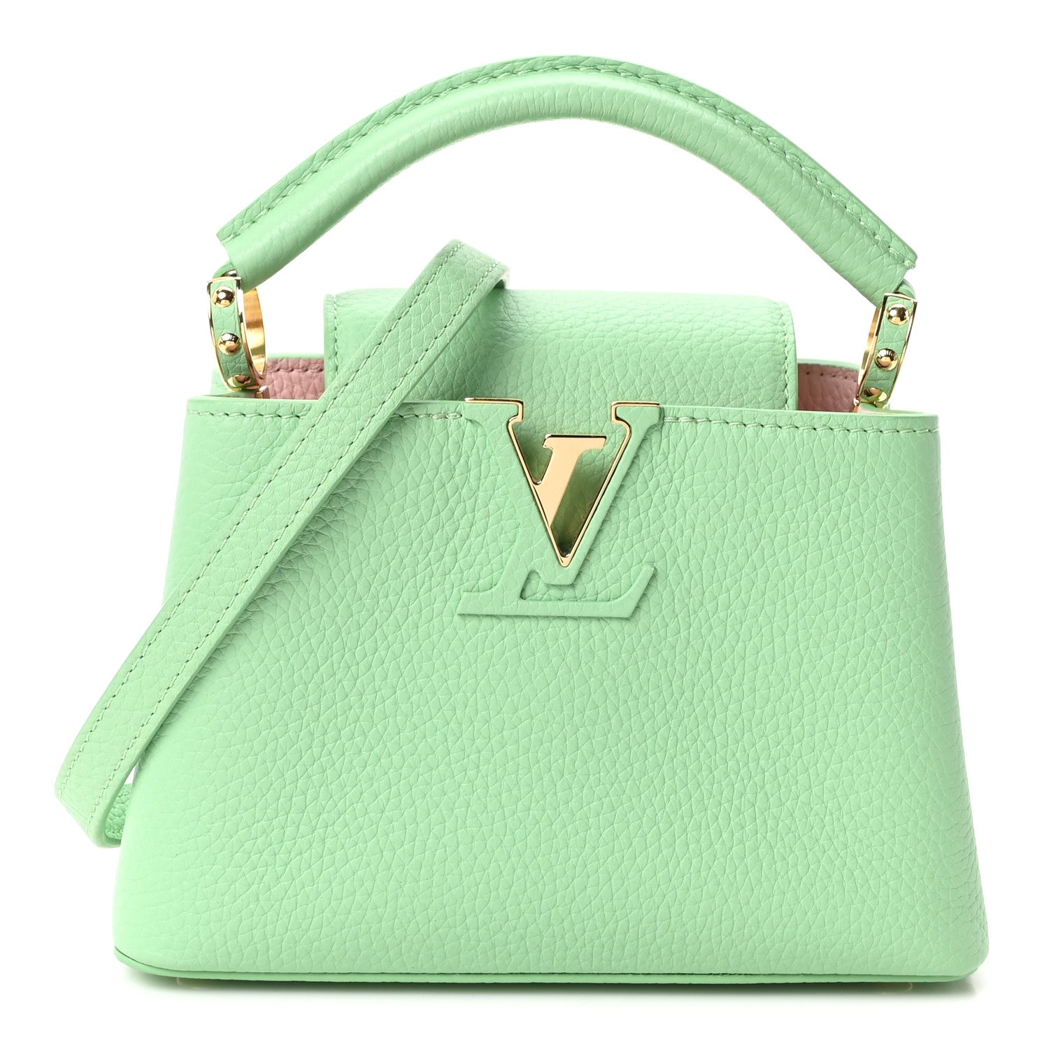Louis Vuitton Taurillon Mini Capucines Vert Pomme 1 of 9