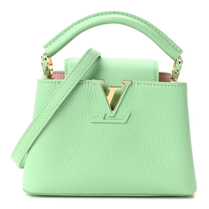 Louis Vuitton Taurillon Mini Capucines Vert Pomme 1 of 9
