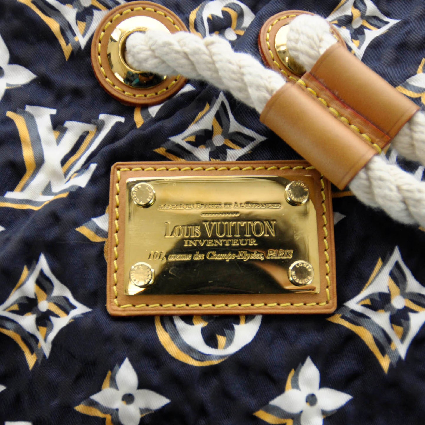 Canvas Monogram Cruise Bulles MM Navy