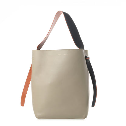 Celine Shiny Smooth Calfskin Small Twisted Cabas Beige White 3 of 12