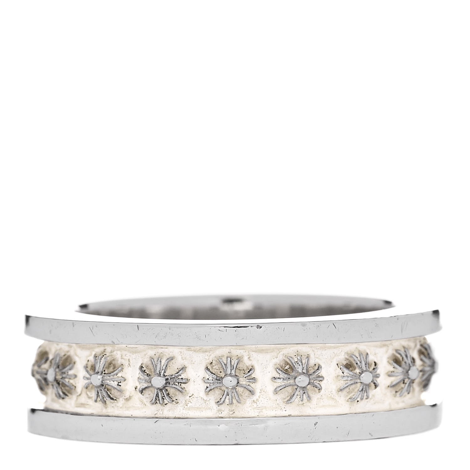 Chrome Hearts Sterling Silver Maltese Cross Band Ring 61 9.5 1 of 5