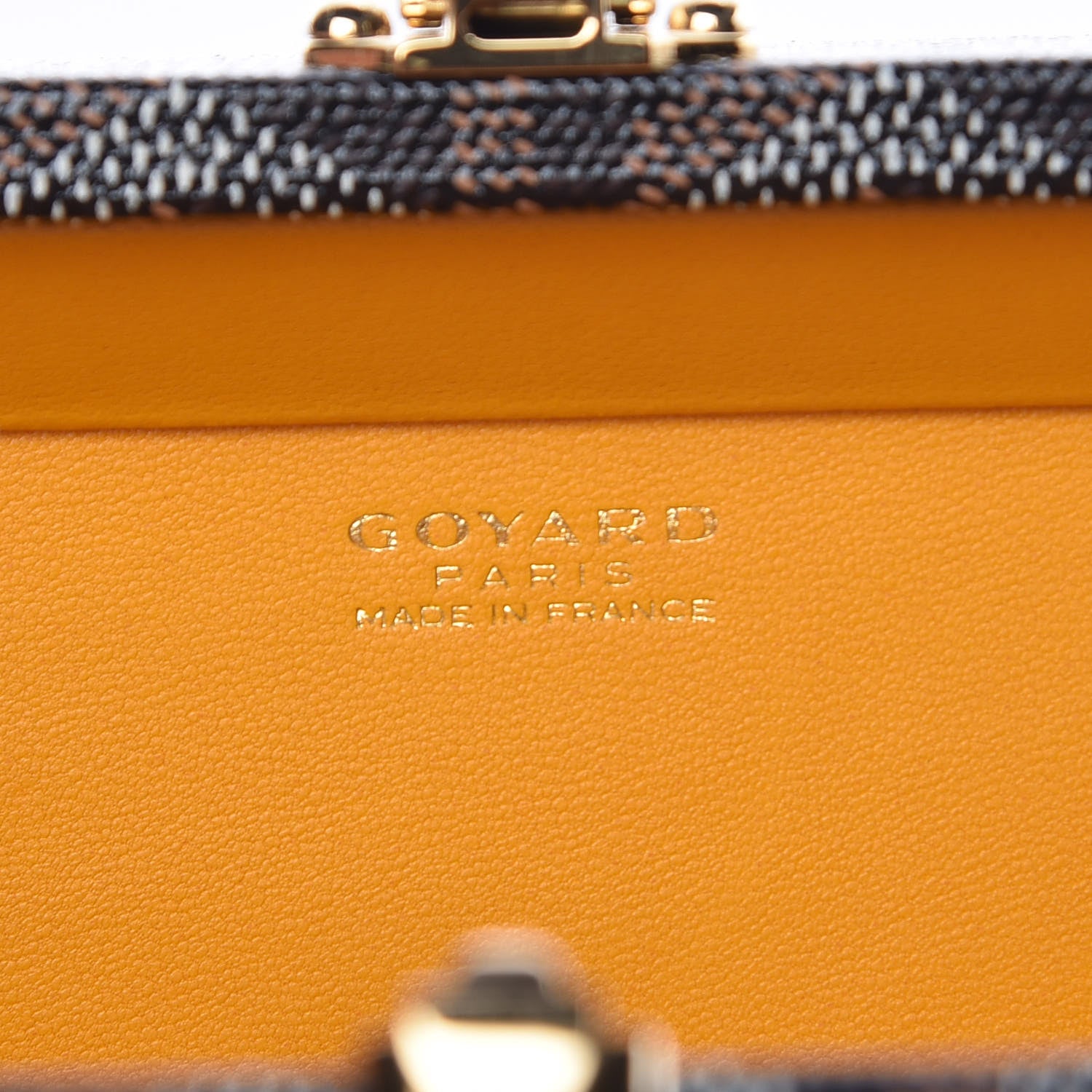 Goyard Goyardine Minaudiere Trunk Bag Black Gold 6 of 10