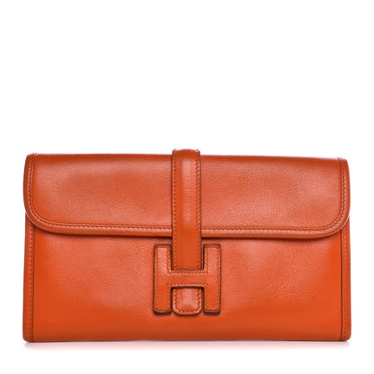 Hermes Swift Jige Duo Clutch Orange 1 of 13