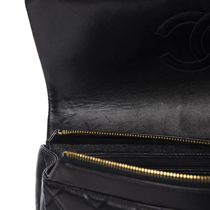 Chanel Lambskin Quilted Backpack Black 10 of 12