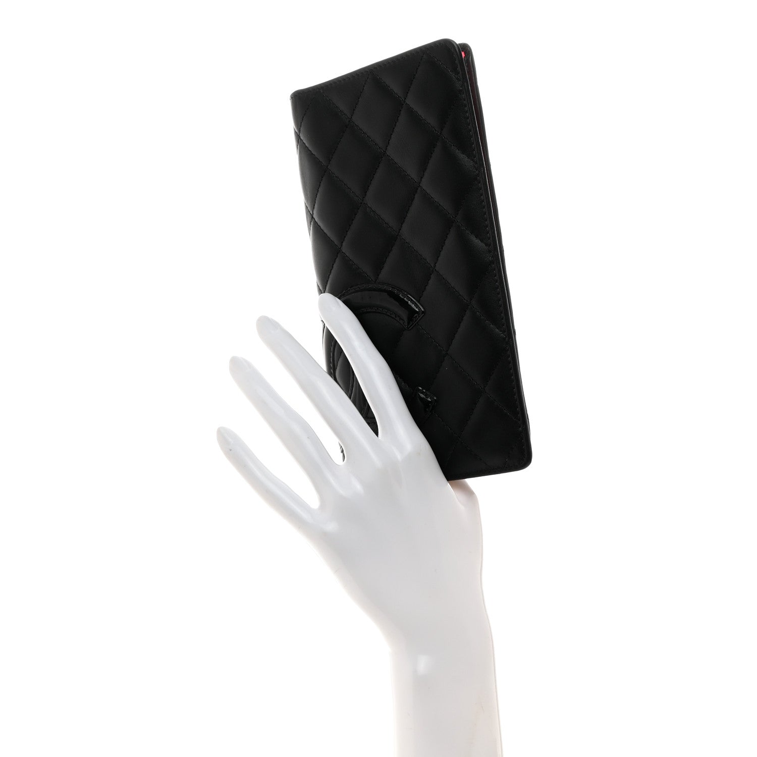 Chanel Calfskin Quilted Cambon Yen Wallet Black 2 of 8