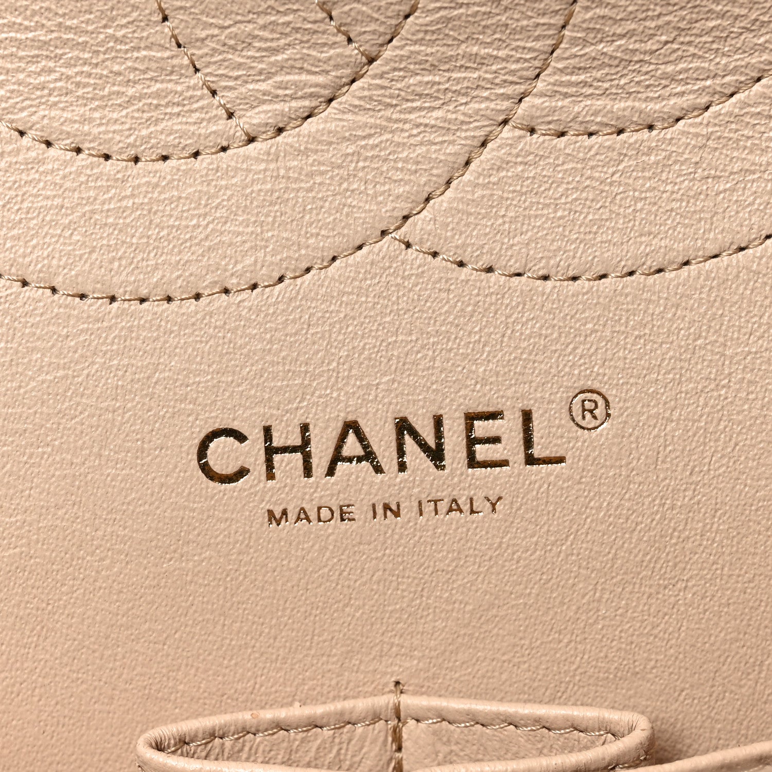 Chanel Pearly Caviar Quilted Jumbo Double Flap Beige 1852942