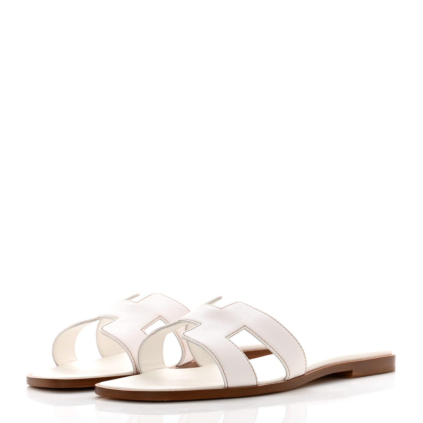 Box Calfskin Oran Sandals 39.5 White