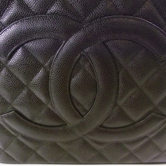 Chanel Caviar Medallion Tote Black 6 of 10