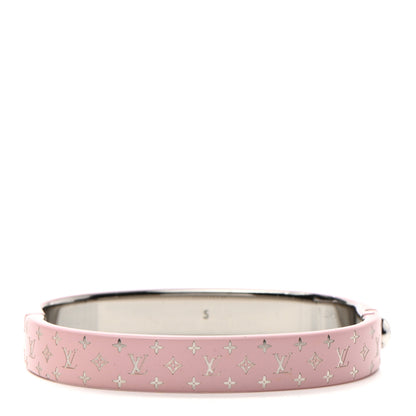 Louis Vuitton Monogram Nanogram Cuff S Pink Silver 3 of 5