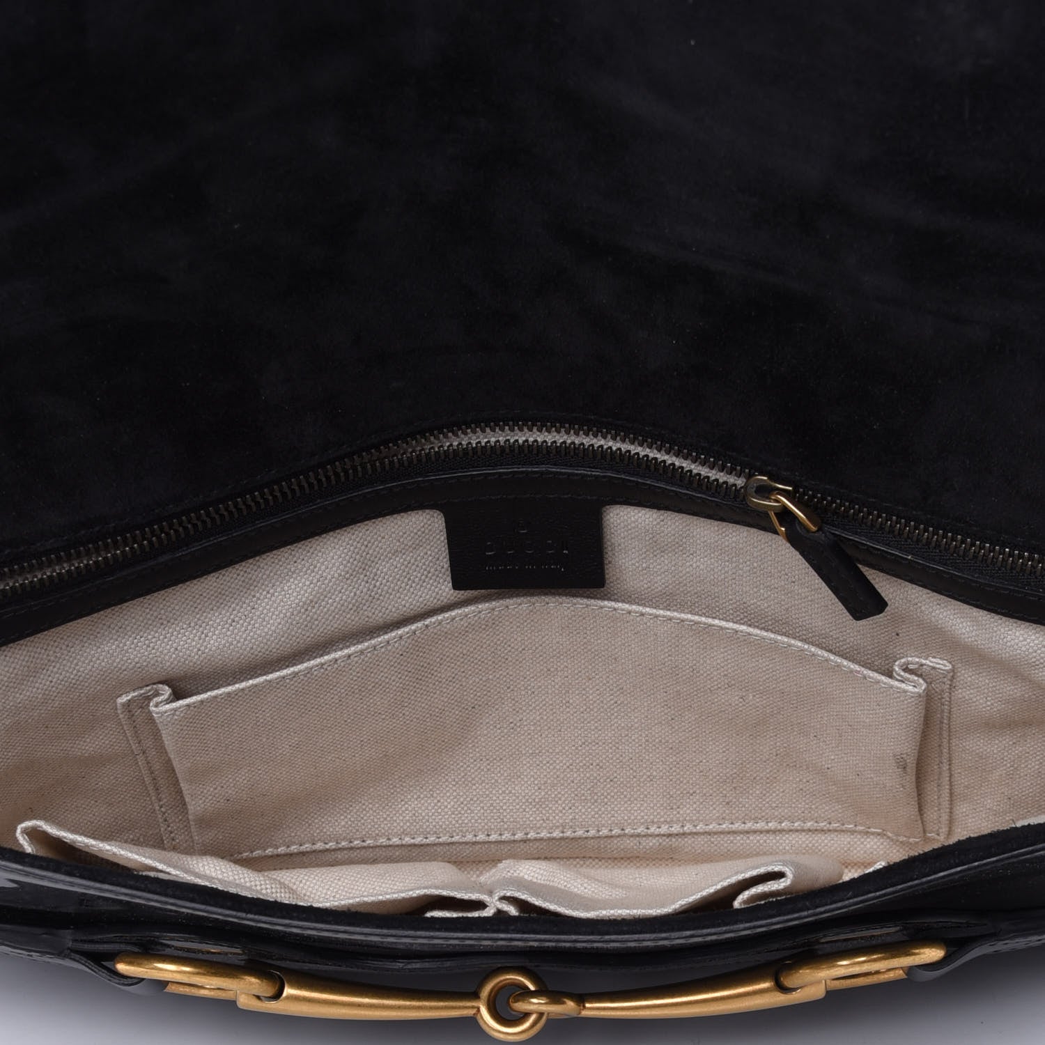 Gucci Patent Large Bright Bit Clutch Black 4 of 4