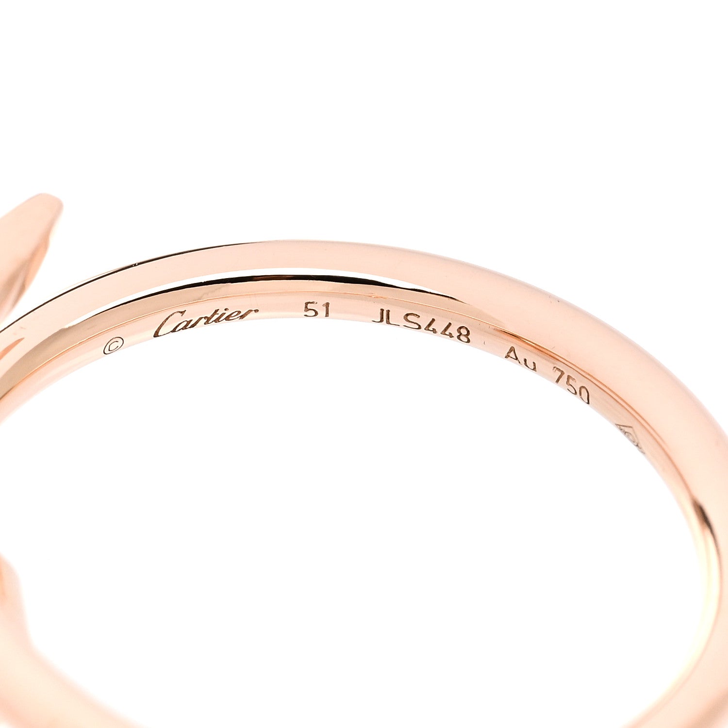 Cartier 18K Pink Gold Small Juste Un Clou Ring 51 5.75 4 of 5