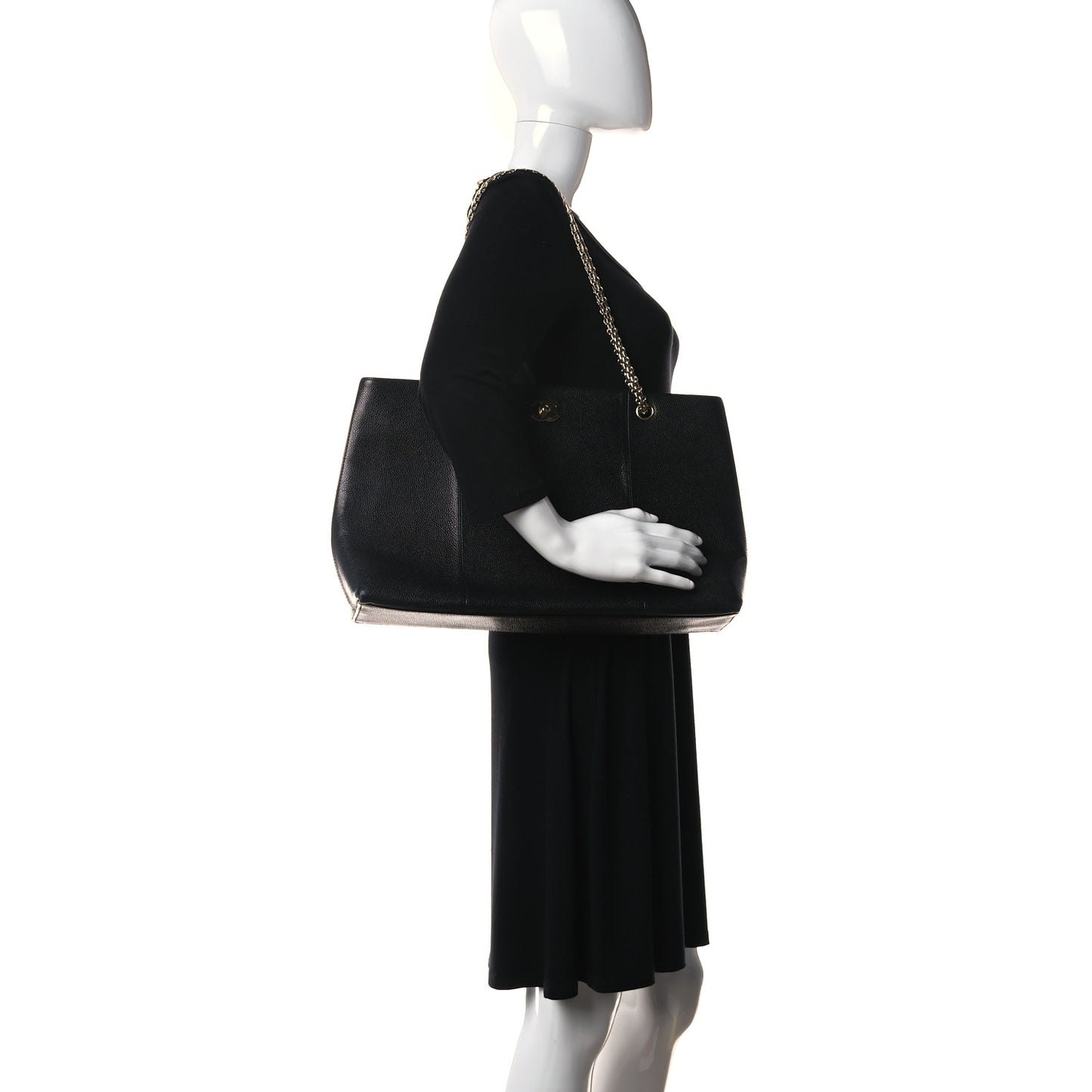 Caviar CC Shopping Tote Black