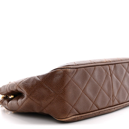 Chanel Caviar Quilted Shoulder Bag Brown 9 of 16