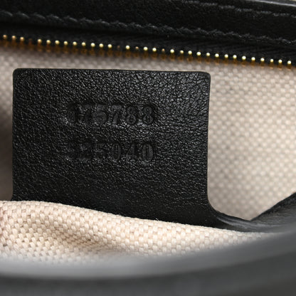 Gucci Wonka Grain Calfskin GG Monogram Debossed Small Padlock Shoulder Bag Black 7 of 8