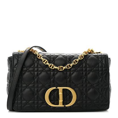 Christian Dior Calfskin Cannage Medium Caro Bag Black 1 of 12