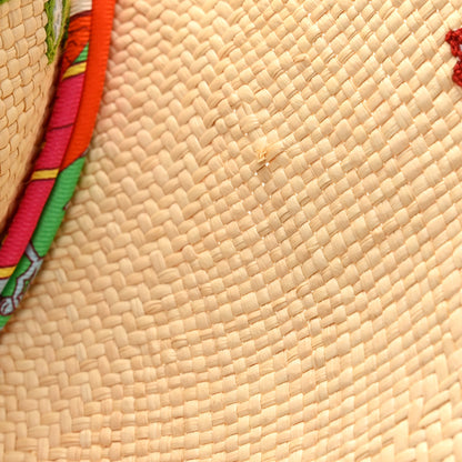Hermes Straw Englantine Hat 56 Naturel Amazone Pop 10 of 10
