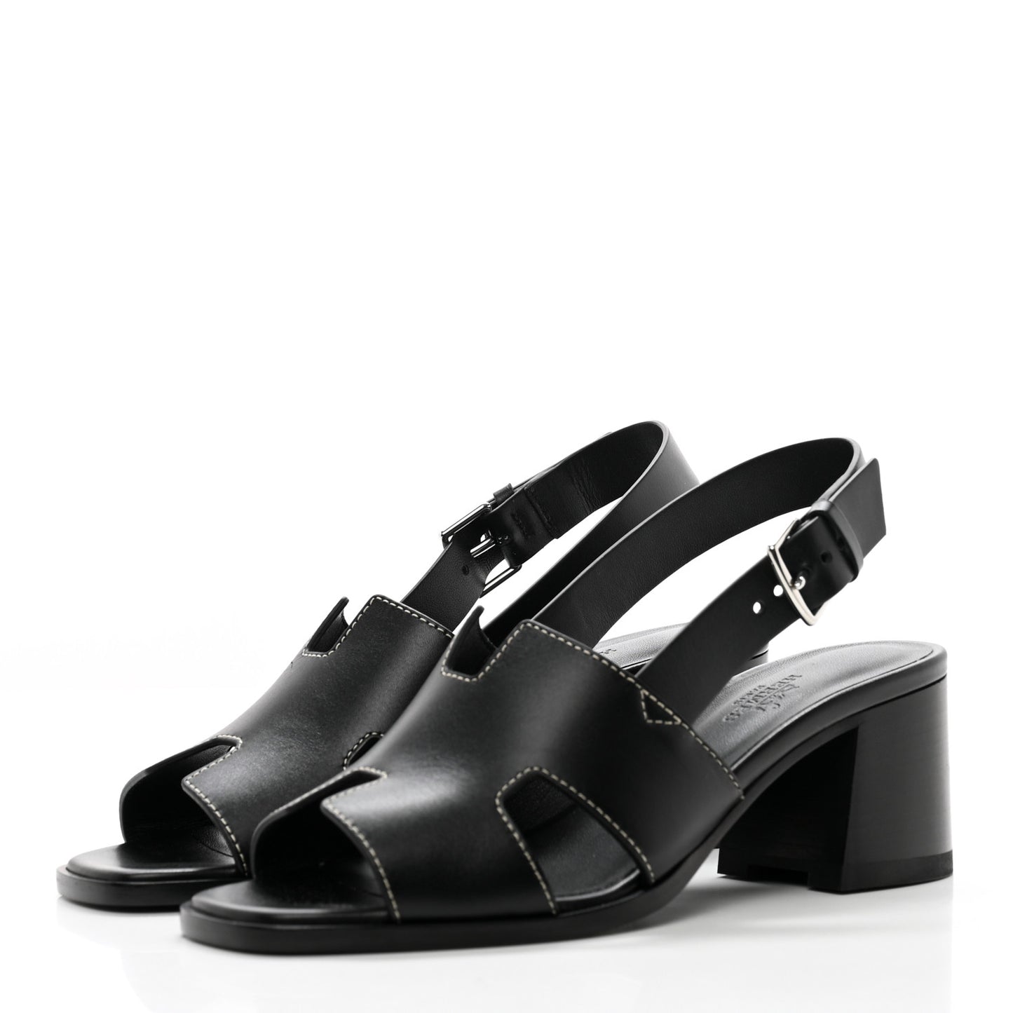 Calfskin Elbe 60 Sandals 37 Black