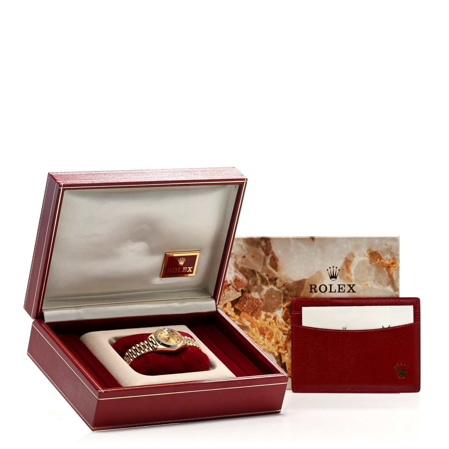 Rolex 18K Yellow Gold Diamond 26mm Datejust President Watch Champagne 69178 5 of 5