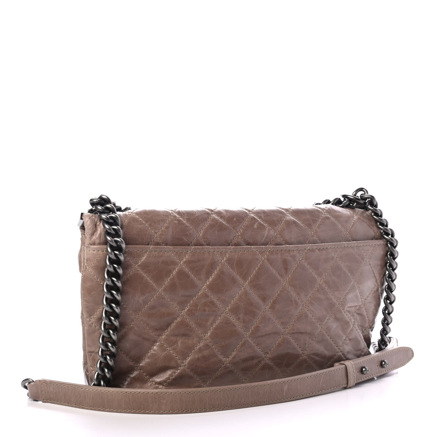 Chanel Glazed Calfskin Quilted Framed Shoulder Bag Beige 2 of 4