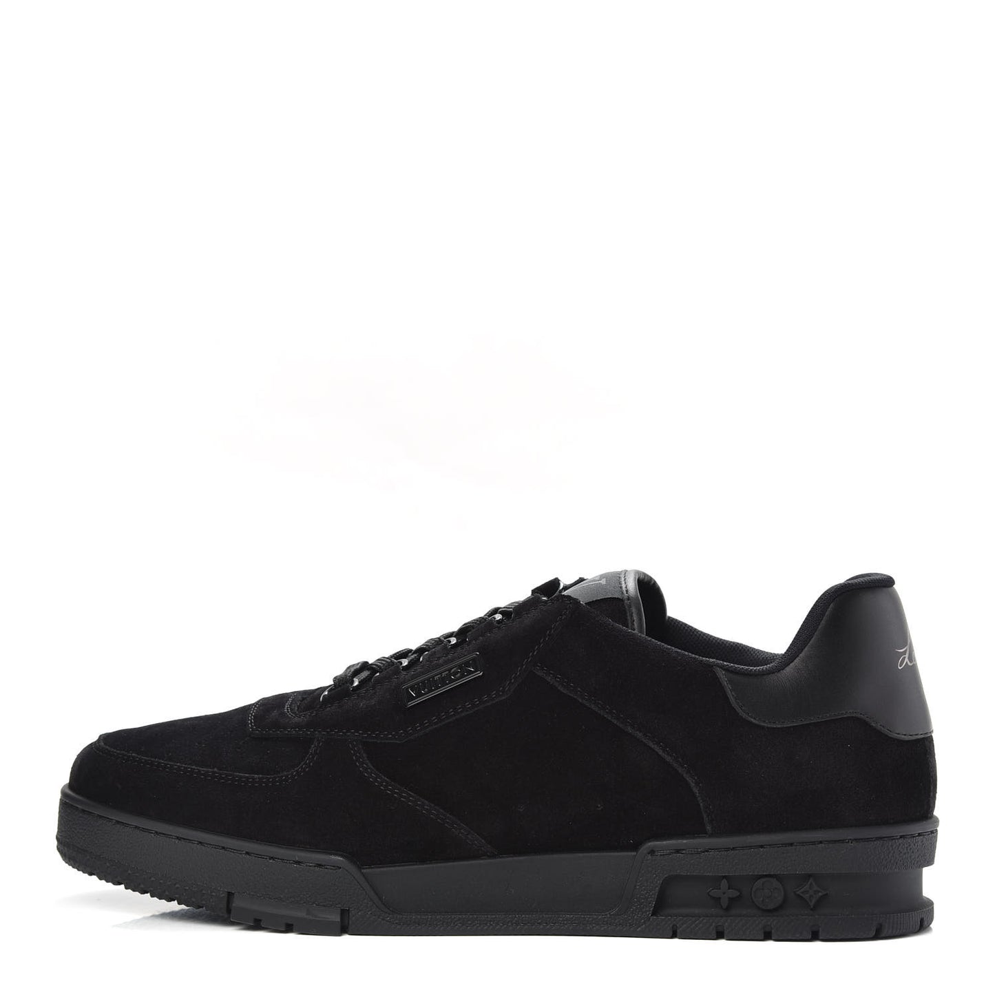 Suede Mens LV Trainer Sneakers 9.5 Black