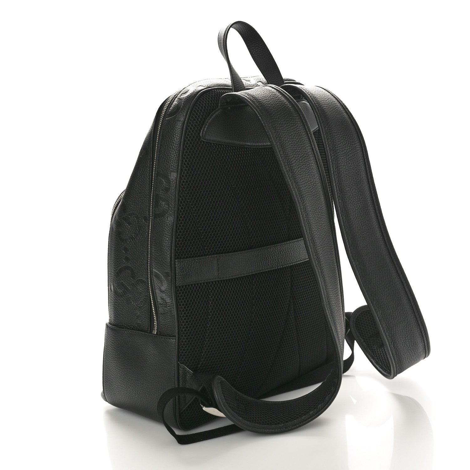 Gucci Calfskin Jumbo GG Embossed Large Backpack Black 3 of 10