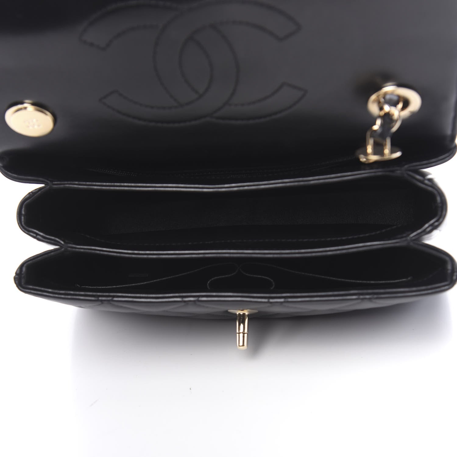 Chanel Lambskin Quilted Small Trendy CC Dual Handle Flap Bag Black 5 of 12