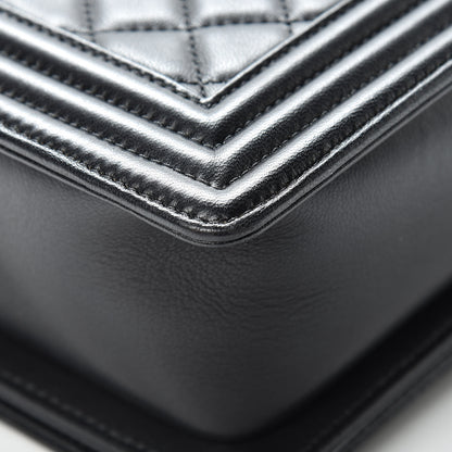 Chanel Lambskin Quilted New Medium Boy Flap Black 12 of 14