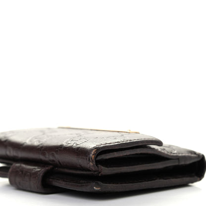Gucci Guccissima Metal Bar French Flap Wallet Dark Chocolate 8 of 18
