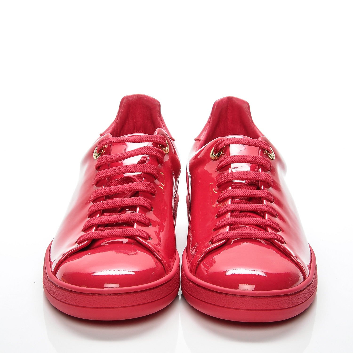 Louis Vuitton Patent Calfskin Frontrow Sneakers 37.5 Framboise 2 of 8