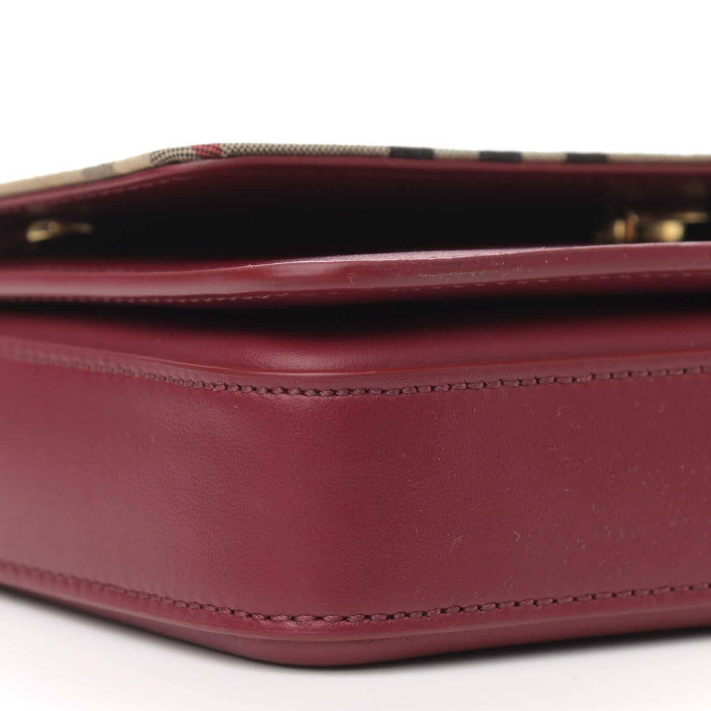 Calfskin Vintage Check Hayes Crossbody Parade Red