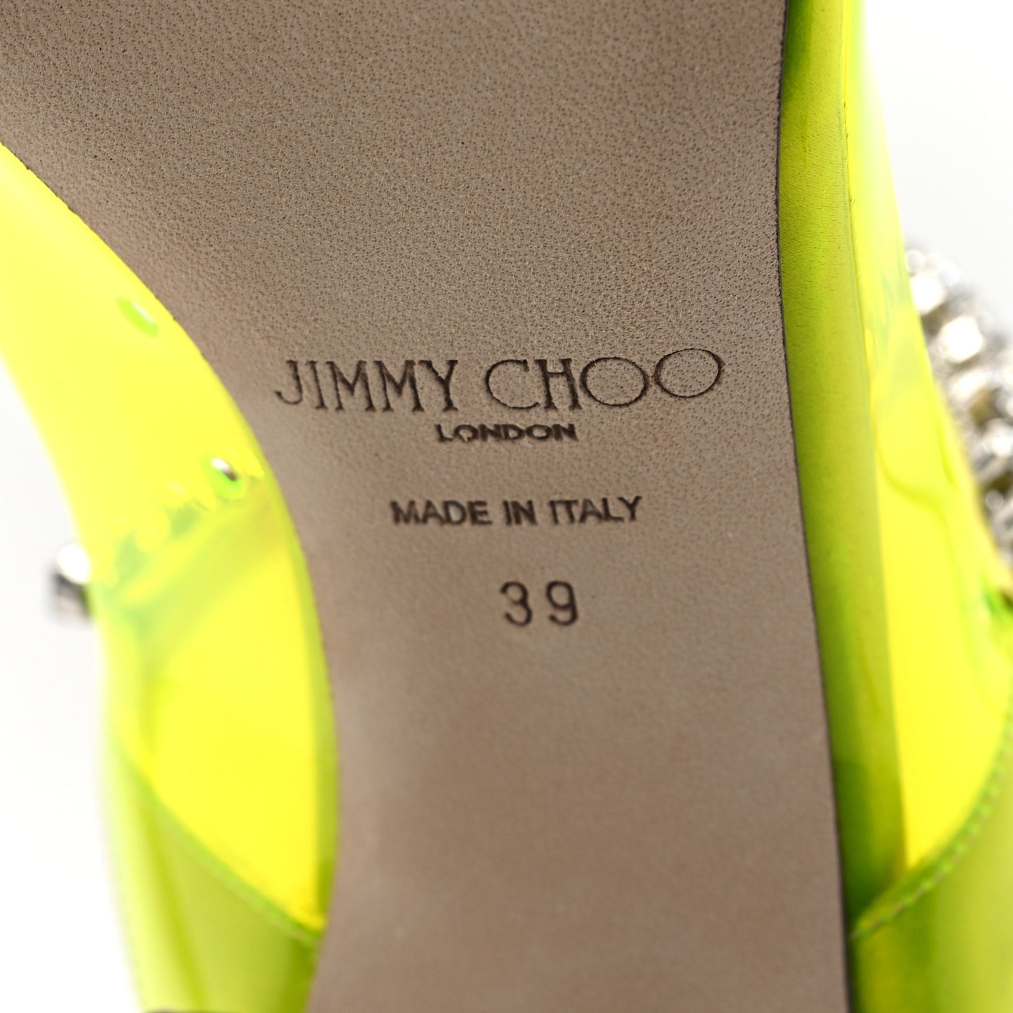Plexi Crystal Bing 100 Pumps 39 Neon Yellow