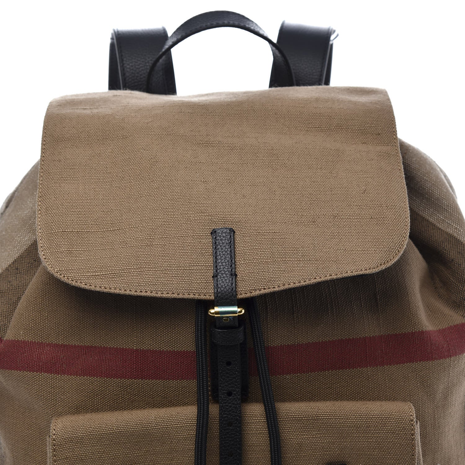 Burberry Canvas Mega Check Brookdale Backpack Black 8 of 8